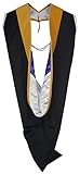 GraduationMall Graduation Hood for Master Degree Deluxe Academic Hood - Gold/White/Royal