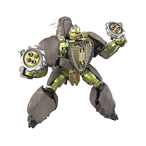 Transformers Toys Generations War for Cybertron: Kingdom Voyager WFC-K27 Rhinox Action Figure - Kids Ages 8 and Up, 7-inch by Transformers - Used condition - US$24.10