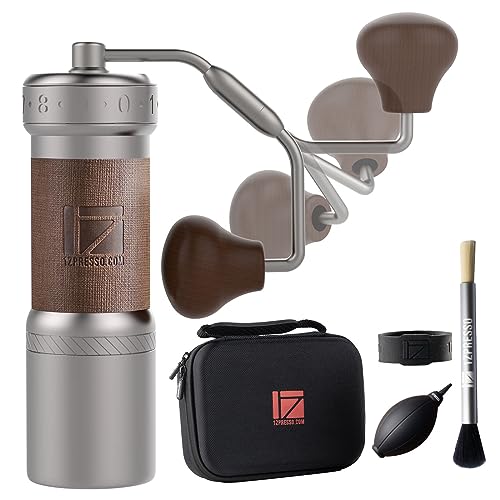 1Zpresso K-Ultra Manual Coffee Grinder Silver with Carrying...