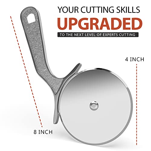Better Houseware Professional Pizza Cutter Wheel Stainless Steel - Handheld Pizza Cutter Wheel, Kitchen Pizza Tools, Pizza Slicer Wheel - Home & Commercial Kitchen Use, Durable & Dishwasher Safe #TOP6