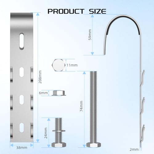Bateria Power Suportes de montagem de painel solar para varanda, suporte de painel solar para grades