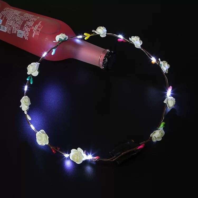 10x Coole LED-Blumenhaarbänder Mit Blinkeffekt – Party-Stirnbänder Für Frauen & Mädchen, Leuchten Im Dunkeln 10x Coole LED-Blumenhaarbänder Mit Blinkeffekt – Party-Stirnbänder Für Frauen & Mädchen, Leuchten Im Dunkeln