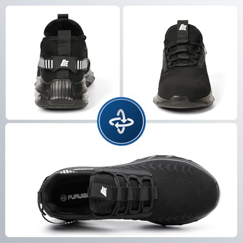 Image of Furuian Steel Toe Shoes for Men Work Women Lightweight Air Cushion Sneakers Slip Resistant Safety Work Boots Indestructible Shoes