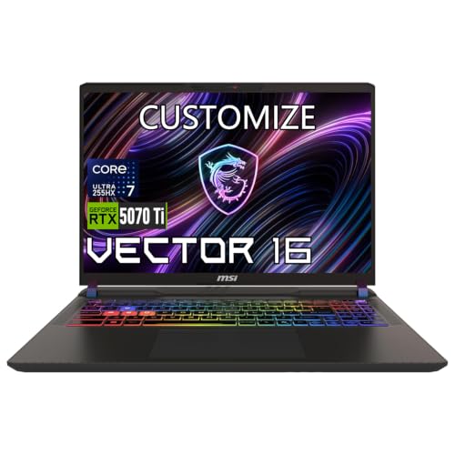 Image of msi Vector 16 16 inch FHD+ Intel Core Ultra 7 255HX 5070 Ti Gaming AI Laptop