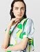 KARL LAGERFELD Paris Women's Sportswear Button Down, Flore Green/Chambray Multi, Medium