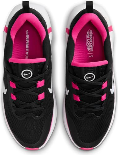 Nike Infinity Flow Big Kids' Running Shoes (FD6058-003, Black/White-Laser Fuchsia) Size 5.54