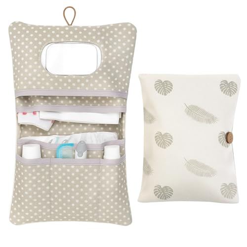 Yuwnd Windeltasche Organizer und Kosmetiktasche 2in1, Windeltasche für Unterwegs, Praktische Wickeltasche für Windeln, Wickeltasche Ideal für Unterwegs und Zuhause