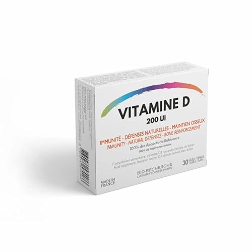 VITAMINE D • 200 UI • Complément Alimentaire Vitamine D dérivée du Lichen • Cure 1 mois / 30 gélules (1/j) • Fabriqué en France Cover