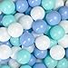 Ball Pit Balls for Kids, Children Crush-Proproof Plastic Balls for Ball Pit with 3 Bright Colors, Safe and Non-Toxic, BPA Free, Baby Toddler Pit Balls with Storage Net Bag (25pcs, 2.2inch)