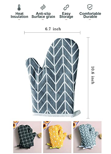 Sujayu Oven Mitts, 2 Pack 10.6 Inch X 6.7 Inch Cotton Oven Mitt Pot Holders thumb #1