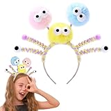 Zeelina Funny Headband Light Up Hairband Monster Headwear Cute Plush Themed Party Cosplay for Girls and Children (Style1, Pattern1)