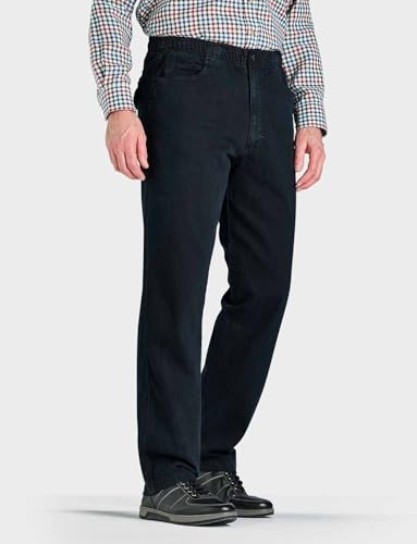 Chums Men's Comfort Fit Elasticated Waist Drawcord Denim Jeans Black3