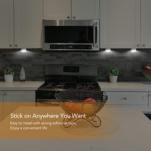 Thovas Tap Lights Push Lights, Led Puck Lights, Stick On Wardrobe Light, Portable Touch Showcase Light, Wireless Under Cabinet Lighting, Closet Lights, Battery Powered Operated Counter Lights 5Pack #TOP6