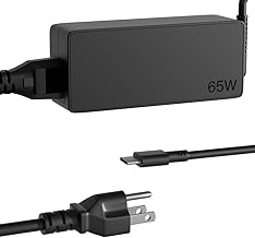 65W USB Type C Charger Fit for Lenovo IdeaPad Slim 3 5 7 9 IdeaPad 3 5 Pro 2-in-1 Chrome, IdeaPad Duet/Flex 5G 3 5 7 Chromebook S540 720S 730S S940 Series Laptop Replacement AC Power Adapter