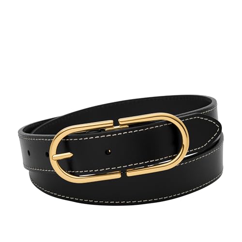 Fossil Women's Double D-Link Black Belt