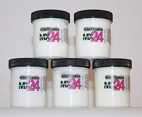 Mx24 Glow In The Dark Paint 5 Colors 1/2Oz Set (2.5Oz Total) #TOP2