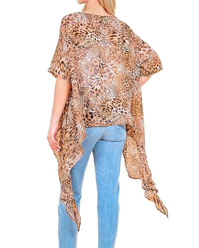 Chiffon Cover-up Sarong and Sun Protective Kimono Shawl3