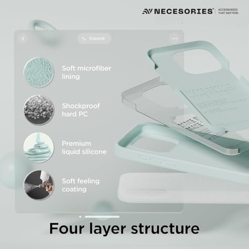 Image of Liquid Silicone Case Compatible for iPhone 13 Pro Max | Slim Back Cover | Soft Touch Bumper | Shockproof Drop Protection | Microfiber Cloth Inside | Sleek Solid Design
