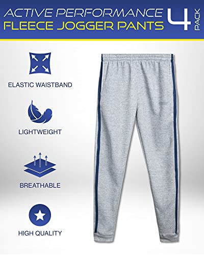 iXtreme Boys’ Sweatpants – 4 Pack Active Fleece Jogger Pants with Pockets – Athletic Performance Sweatpants for Boys (8-20)2