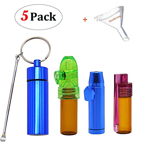 DmHirmg El Kit de Bala de Tabaco Incluye una Botella de Tabaco con Cuchara, un Cohete de Aluminio, un Frasco de Vidrio con Embudo por Paquete de 5 en el Kit