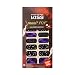 KISS mani POP Halloween Edition Glow-in-The-Dark DIY Self-Adhesive Nail Accent Wraps, Style ‘Raising Hell’, 16 Count