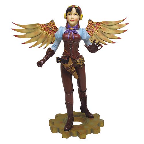 Estatua de hada alada steampunk 8.75 pulg