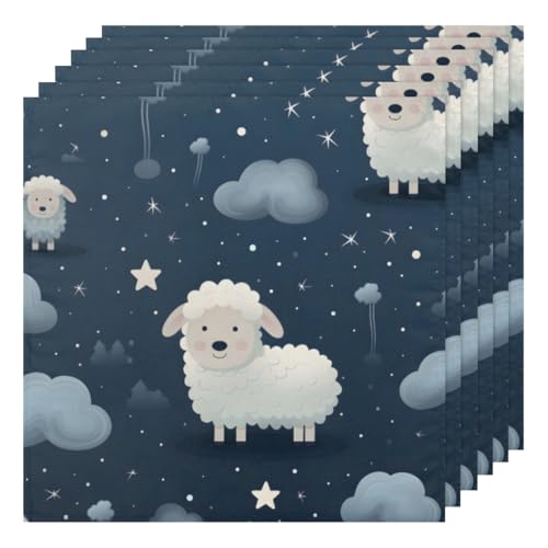 Servilletas de tela cuadradas multicolor set x6 50.5x50.5 cm miniatura 1