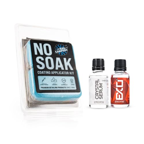 The Rag Company Gtechniq CSL Ceramic Coating & EXO 30 ml No Soak Coating Applicator Kit Bundle