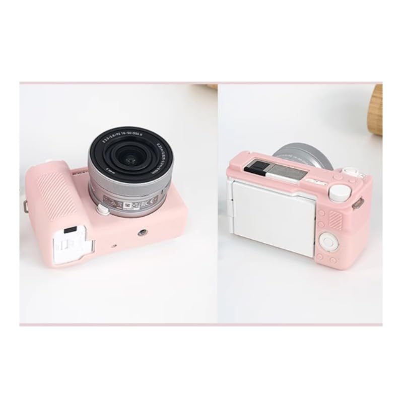 Miękki silikonowy futerał na aparat cukierkowy różowy gumowy pancerz skórka osłona korpusu ochraniacz do aparatu bezlusterkowego Sony Alpha ZV-E10 II