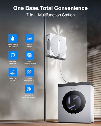Image of ECOVACS WINBOT W3 Omni Robot Window Cleaner with Auto-Clean & Multi-Functional Station, Win-SLAM 5.0 Smart Navigation, Intelligent Cleaning with Triple Spray System, 12-Level Protection