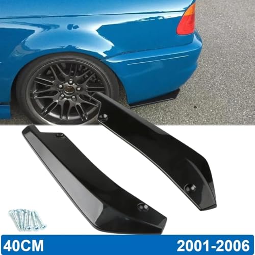 Difusor trasero para parachoques de BMW E46 M3 con spoiler protector y divisor canard 5