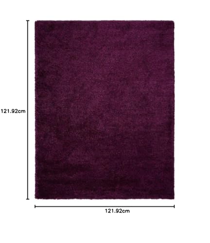 Image of Soft Fluffy Shag Area Rectangular Shape Rugs for Living Room, Shaggy Floor Carpet for Bedroom, Girls Carpets Kids Home Decor Rugs, Cute Luxury Non-Slip [Size 4X4 Round]