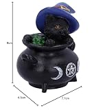Nemesis Now Hubble and Bubble Witches znane figurki czarnego kota i kociołka, 8 cm