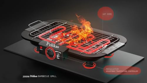 Image of A1 Quality 2000W Electric Barbeque Grill Set for home Indoor Outdoor Smokeless Barbeque Gril Veg-Nonveg Griller Tandoor Barbicue Electric Bbq Grill Set for Home BBQ Griller for Fish, Paneer Tikka