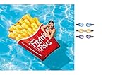 und eine Schwimmbrille  Matratze - aufblasbarer Pommes - Frites - Kinderbadeartikel / aufblasbares Reittier / aufblasbare Badetiere / aufblasbare Badeartikel für Kinder