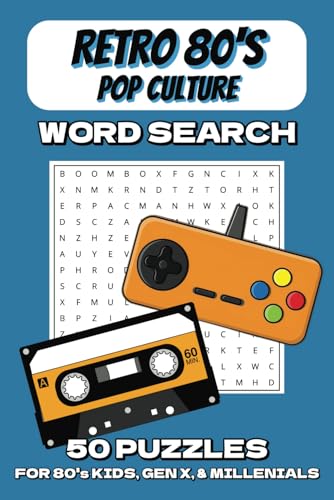 Retro 80's Pop Culture Word Search Puzzle Book: Large Print Word ...