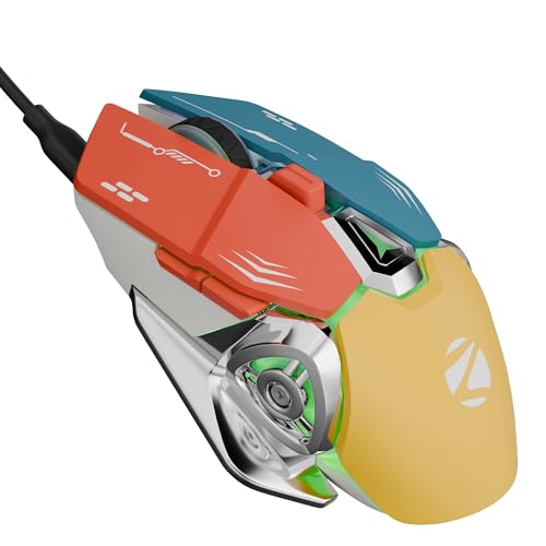 Image of ZEBRONICS Transformer M Plus Wired Gaming Mouse, Up to 12800 DPI, 6 Buttons with a 6-Level DPI Switch, 8 RGB Modes, 1000Hz Polling Rate, 1.5m Detachable Cable, Gaming Grade Sensor (Multicolor)