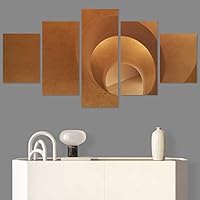 SIGNWIN 5 Panel Canvas Wall Art Architecture & Maps Closeup Cool Industrial Multicolor Patterns for Home Decorations Ready to Hang - 60