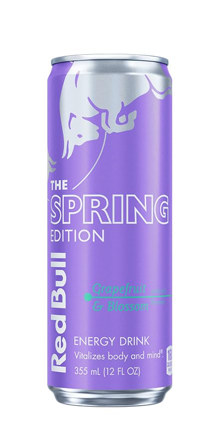 Red BullSpring Edition Energy Drink, Grapefruit, 12 fl. oz. Can, with 114mg Caffeine, Taurine & B Vitamins