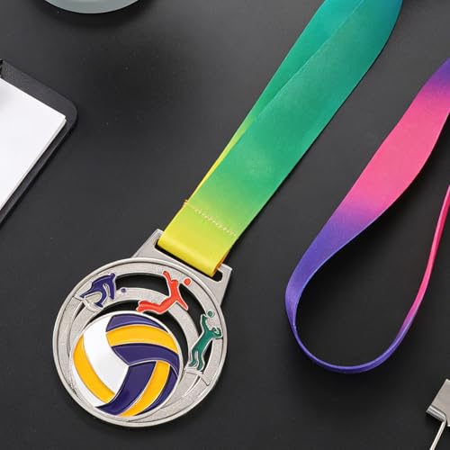 Medallas de voleibol para niñas Beavorty en aleación con diseño elegante para torneos, 5 piezas 6