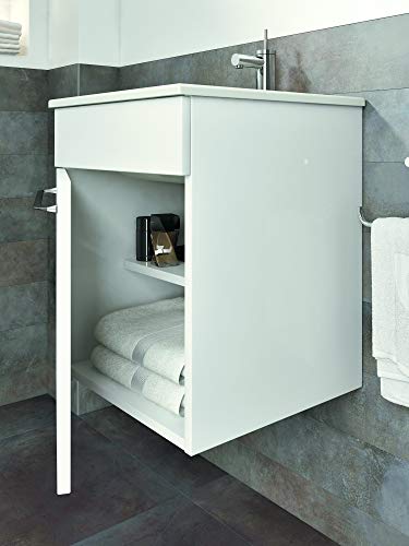 Royo Set 16'' Qubo Modern Bathroom Vanity (Sink + Mirror + Unit Side) White - 1 Door #TOP5