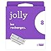 Jolly Lames de Rasoir Femme avec Bande Lubrifiante Protectrice, Rasage Ultra Confortable, Produit Recyclable, Pack de 8 Lames de Recharge