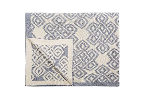 Saol Bed Scarf Knitted Soft Sofa Throw Bed Runner Couch Cover Wool Blend Decorative Blanket (Grey, Queen - 80" X 32") #TOP2