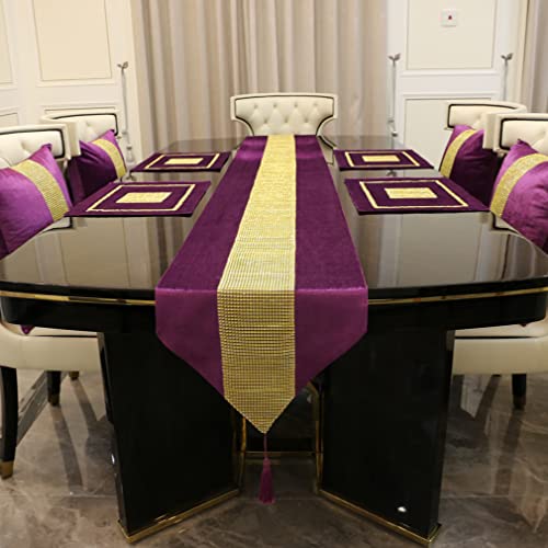 San Tungus Placemats For Dining Table Set Of 4 Purple Table Mats Modern Outdoor Placemats For Dining Kitchen Table Indoor Holiday Party Christmas-12 X 16" #TOP1