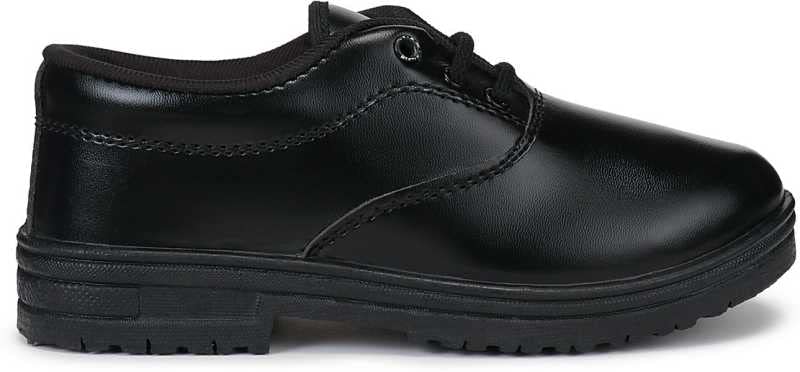 Image of Pradee Perfect Black & White Kids School Shoes