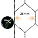 Sechskantgeflecht 25m - 50cm hoch - Gartenzaun Maschendraht - Maschenweite 25mm Drahtgitter Zaun - PVC-beschichtetes Grün Kaninchendraht Hühnerdraht Kleintier Volierendraht Tiergehege für Gartenzaun