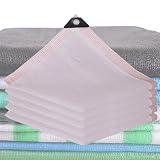 Rete ombreggiante bianca di alta qualità con occhielli – 75% protezione UV da giardino, tenda parasole disponibile in 11 colori, ideale per ombrelloni esterni [4 m x 4 m]