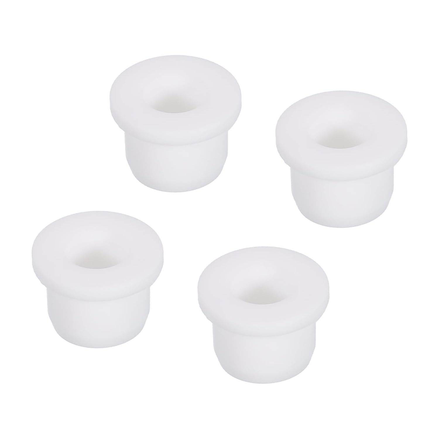 MECCANIXITY 4Pcs T Type Rubber Grommet Mount Dia 14mm ID 9mm H 12mm Seal Protection Flexible Hole Plugs for Cable Pipe White