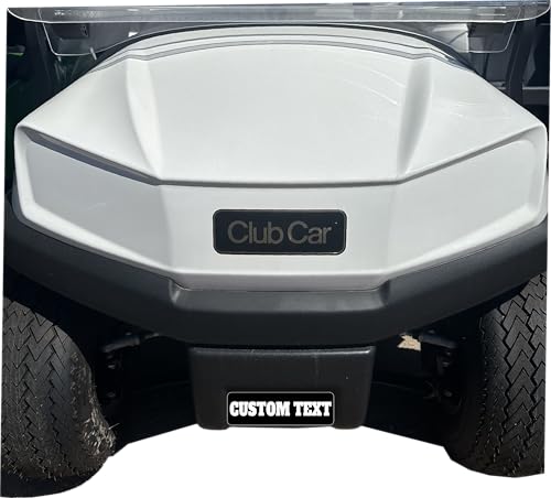 Custom Text Black Background Front Bumper License Plate Insert. Fits