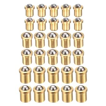 HARFINGTON 30pcs Ball Point Spring Plungers 2x3mm / 3x4mm / 4x5mm Brass ...